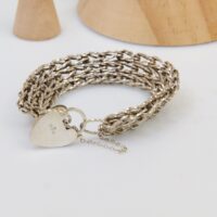 Fancy-Chain-Gate-Bracelet-Heart-Padlock-Silver-1967 10