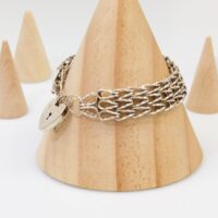 Fancy-Chain-Gate-Bracelet-Heart-Padlock-Silver-1967 3