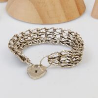 Fancy-Chain-Gate-Bracelet-Heart-Padlock-Silver-1967 9