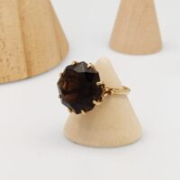 Smokey quartz gold ring london 1971 1