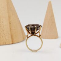 Smokey quartz gold ring london 1971 8