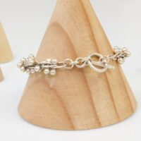 Vintage Heavy Chunky Sterling Silver Bobble Bracelet 3