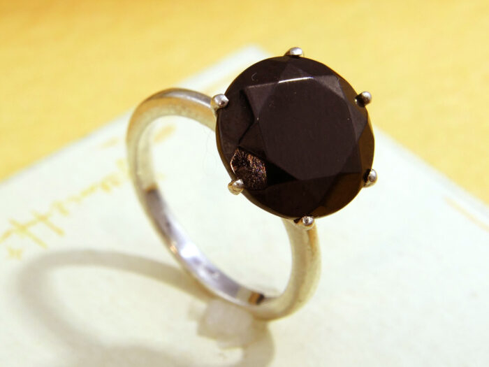 Vintage Smoky Quartz Cocktail Ring Silver Ring 3