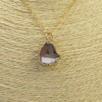 1 Gold Agate Crystal Pendant