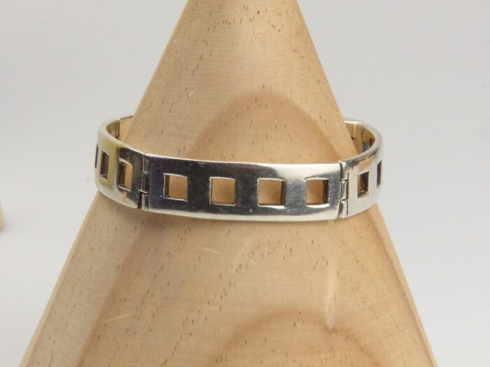Hallmarked Silver Geometric Bangle
