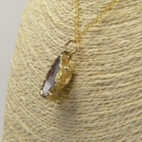 4 Gold Agate Crystal Pendant