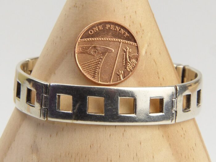 Hallmarked Silver Geometric Bangle