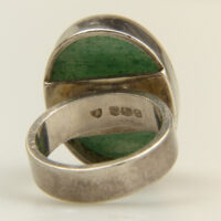 Vintage Aventurine Silver Ring 1961 7