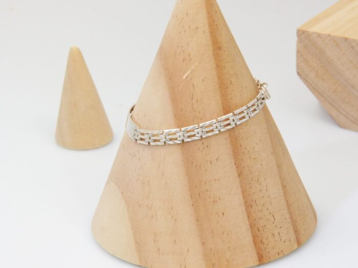 Vintage Silver Identity Bracelet Laser Cut 4