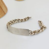 Vintage 1977 Hallmark Silver Identity Bracelet 6