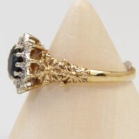 Vintage Gold Sapphire Diamond Ring 3