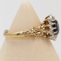 Vintage Gold Sapphire Diamond Ring 4