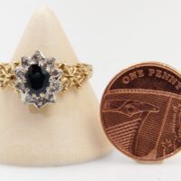 Vintage Gold Sapphire Diamond Ring 5