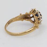 Vintage Gold Sapphire Diamond Ring 9