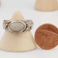 Vintage heavy silver Agate pirate ring 8