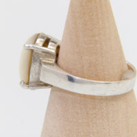 Vintage modernist moonstone silver ring 4