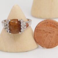 Vintage rutile quartz solid silver ring 2