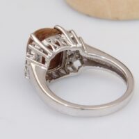 Vintage rutile quartz solid silver ring 8