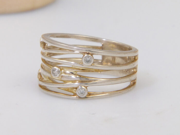 Vintage silver nest ring wrapped ring quartz 7 Vintage silver nest ring wrapped ring quartz 7