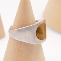 Joachim S’Paliu silver tigers eye modernist ring 6