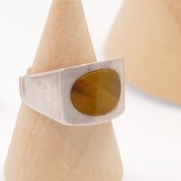 Joachim S’Paliu silver tigers eye modernist ring 7