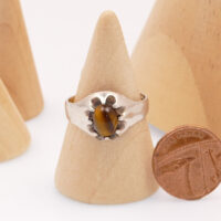 Modernist tigers eye silver ring toye kenning spencer 2