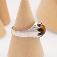 Modernist tigers eye silver ring toye kenning spencer 5