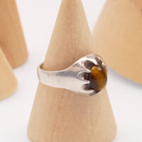 Modernist tigers eye silver ring toye kenning spencer 6