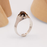 Modernist tigers eye silver ring toye kenning spencer 7