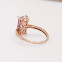 Rose gold rose de france amethyst ring vintage 10