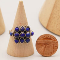 Vintage Lapis Lazuli 1970s silver ring 2