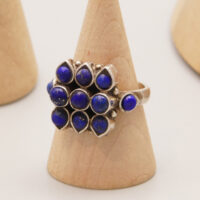 Vintage Lapis Lazuli 1970s silver ring 3