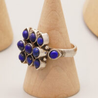 Vintage Lapis Lazuli 1970s silver ring 4