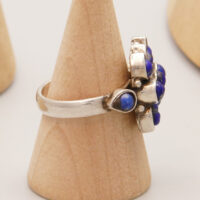 Vintage Lapis Lazuli 1970s silver ring 5