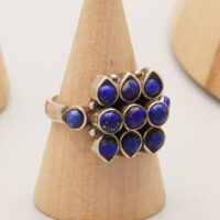 Vintage Lapis Lazuli 1970s silver ring 6