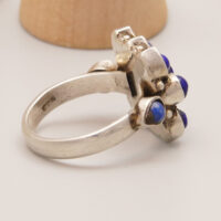 Vintage Lapis Lazuli 1970s silver ring 8