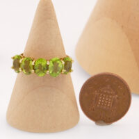 Vintage Peridot Gold Plated Silver Ring 2