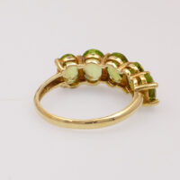 Vintage Peridot Gold Plated Silver Ring 8