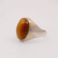 Vintage Tigers Eye Silver Ring Hallmarked 1976 RJC 2