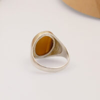 Vintage Tigers Eye Silver Ring Hallmarked 1976 RJC 4