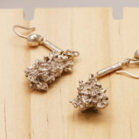 Brutalist Molten Specimen Silver Drop Earrings 7