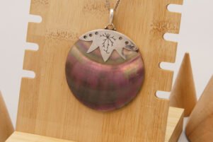 Mother of Pearl Abalone Silver Pendant Fruit Vegetable 1