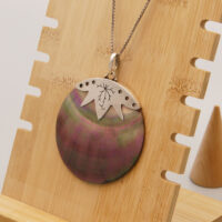 Mother of Pearl Abalone Silver Pendant Fruit Vegetable 3