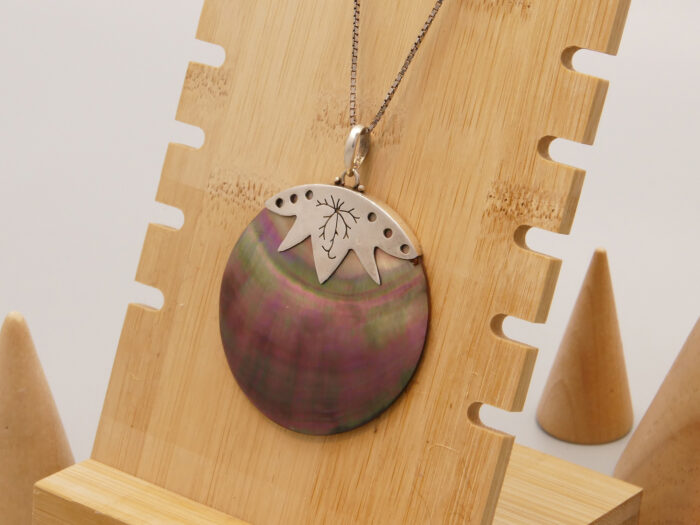 Mother of Pearl Abalone Silver Pendant Fruit Vegetable 3