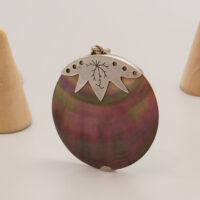 Mother of Pearl Abalone Silver Pendant Fruit Vegetable 7