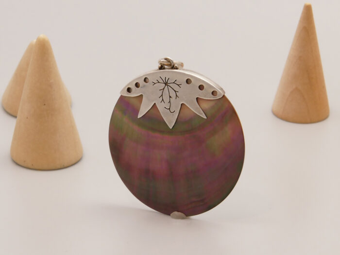 Mother of Pearl Abalone Silver Pendant Fruit Vegetable 7