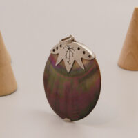 Mother of Pearl Abalone Silver Pendant Fruit Vegetable 8