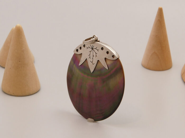 Mother of Pearl Abalone Silver Pendant Fruit Vegetable 8