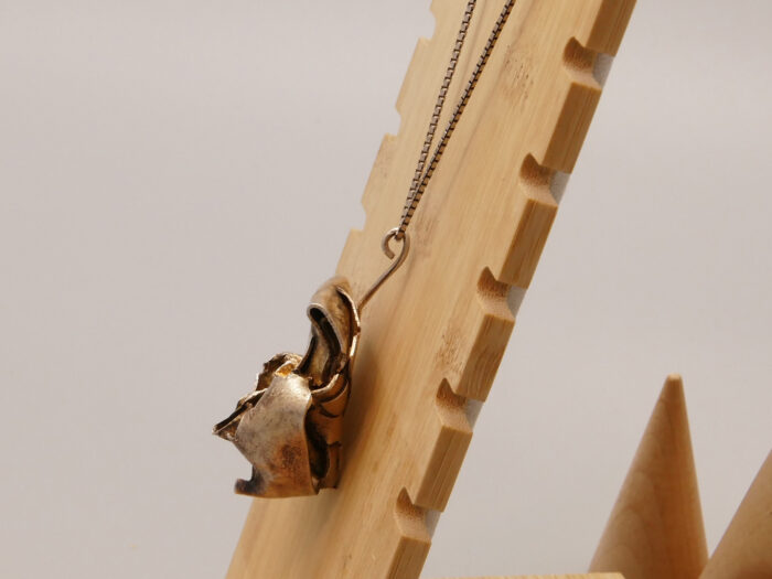 Vintage Brutalist Silver Pendant Retro 1970s Heavy Chunky 4