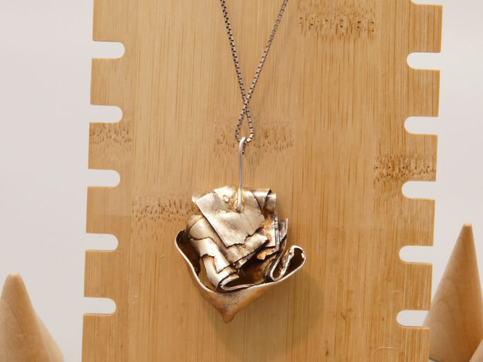 Vintage Brutalist Silver Pendant Retro 1970s Heavy Chunky 5